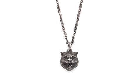 mens gucci necklace|gucci tiger necklace.